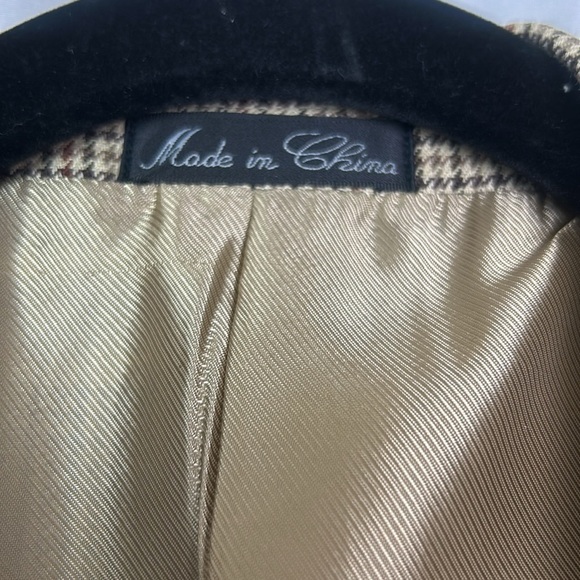 Cezar Del Prado Silk Wool Blend Houndstooth Two Button Blazer Sport Coat… - Picture 9 of 15